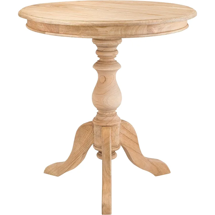 CLP Beistelltisch Wiva 70 cm aus Mindiholz Tischplatte rund Couchtisch,natura