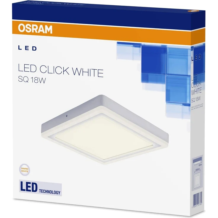 Osram LED Wand- und Deckenleuchte, Leuchte für Innenanwendungen, Warmweiß, Bereiche einzeln steuerbar per Wandschalter, Erinnerungsfunktion, LED Click Square Square – Bild 4