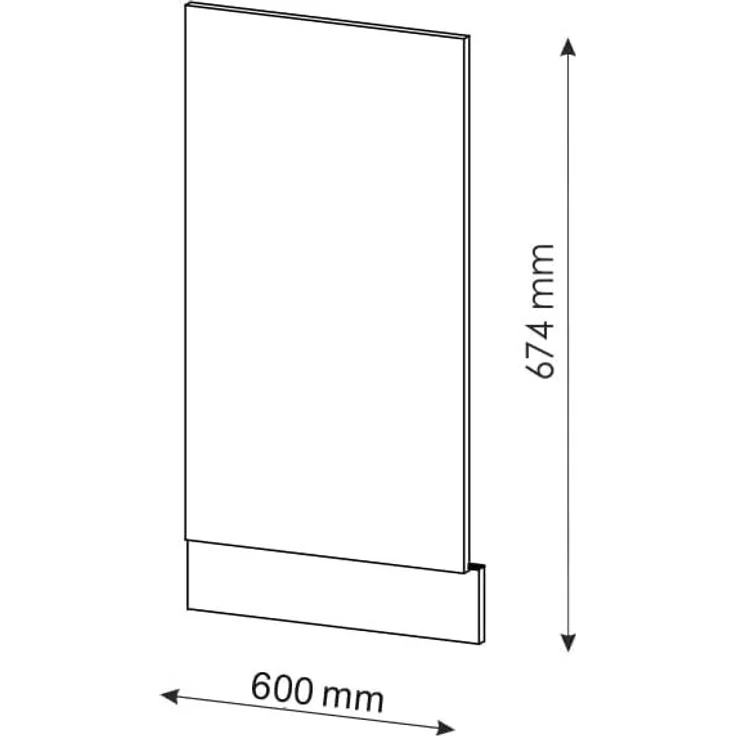 Frontblende Fame-Line Goldkraft Eiche 60 cm ohne Arbeitsplatte Vicco – Bild 1