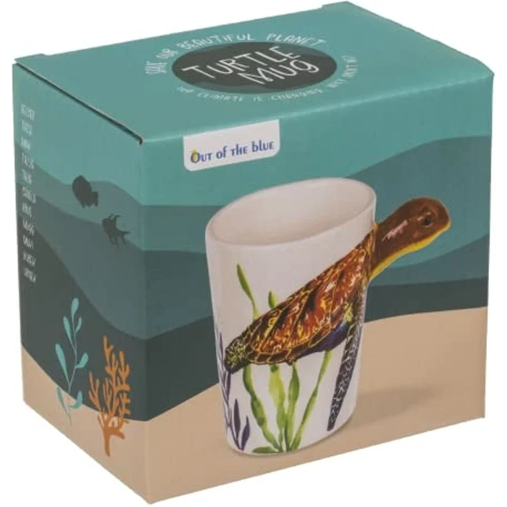 Tasse ca. 300 ml im 3D Design Meereswelt mit verschiedenen Motiven Kaffeetasse Meeresschildkröte – Bild 3