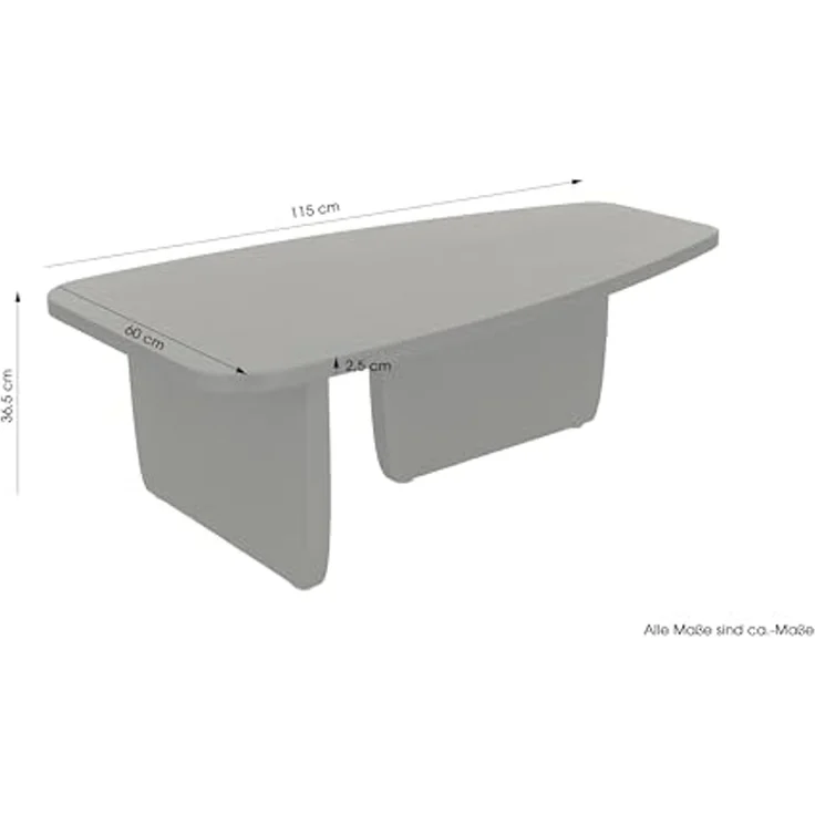 byLIVING Couchtisch Bolt (1-St), Freiform Tisch in Akazie Massivholz schwarz lackiert, 25mm Tischplatte – Bild 3