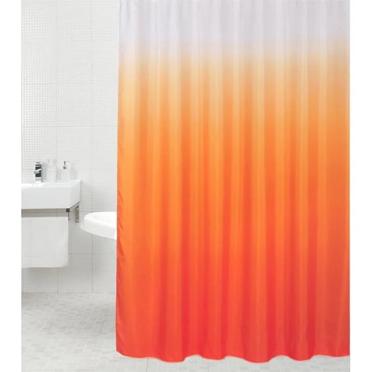 Sanilo Duschvorhang Magic Orange 180 x 200 cm, 100% wasserdicht, Anti-Schimmel-Effekt, hochwertige Qualität – Bild 2