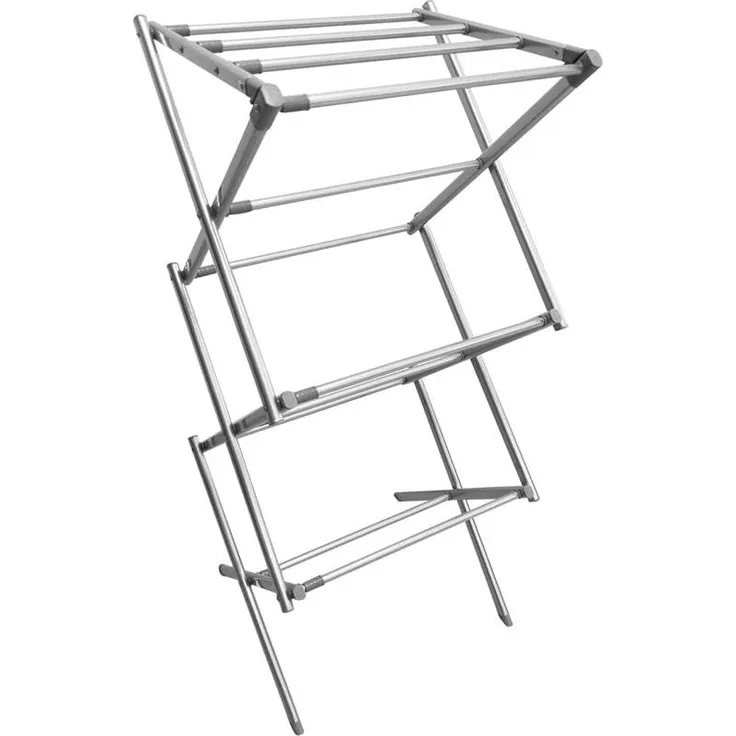 mDesign Turmwäscheständer Wäscheständer Standtrockner Metall Silber/Grau