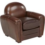 Ledersessel Vintage BAUDOIN - Braun