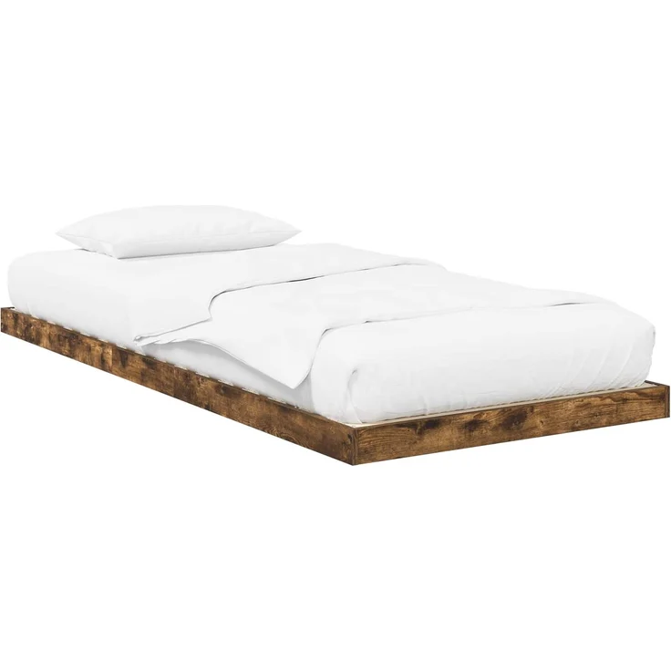 vidaXL Bodenbettrahmen, Holz Eiche Braun, 76,5x200 cm – Bild 2