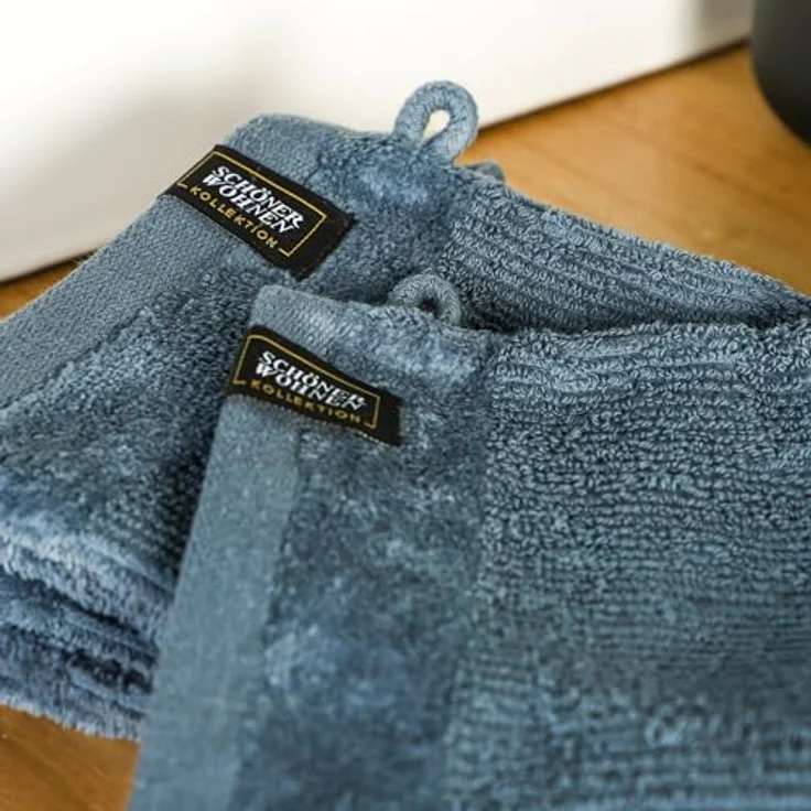 SCHÖNER WOHNEN-Kollektion Waschhandschuh Sense, (Packung, 4-St), mit Velourborte, hautschmeichelnde Airtouch Qualität, super weich – Bild 4