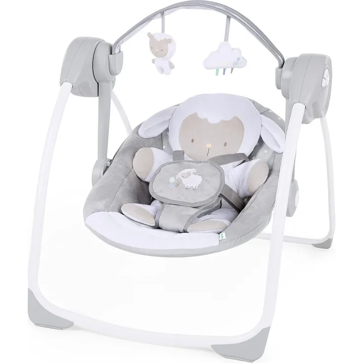 Ingenuity, tragbare Babyschaukel, Cuddle lamp - mit Melodien, Zeit- und Schaukeleinstellung