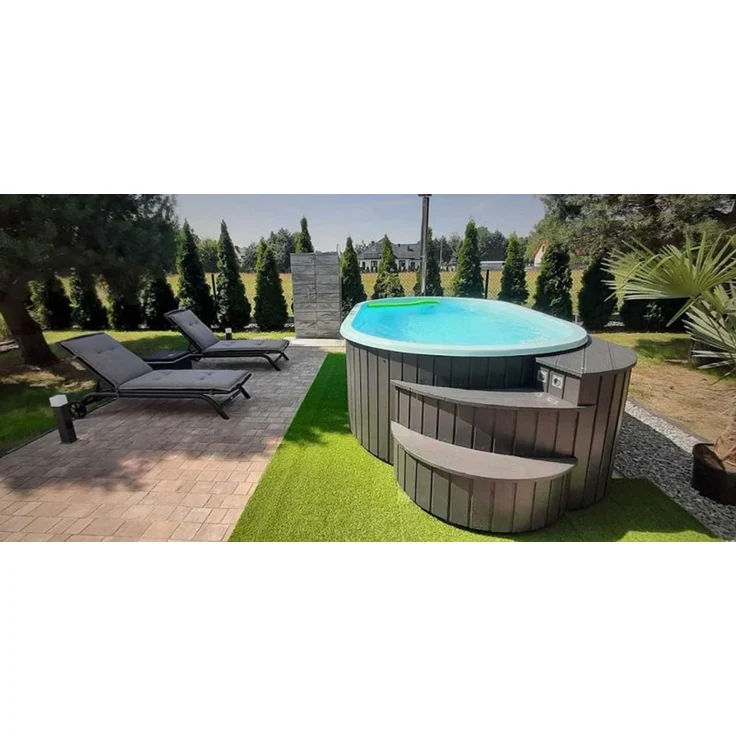 GardenAndPools Schwimmbad Gartenpool Kreta, 370 × 210 × 100 cm – Bild 3