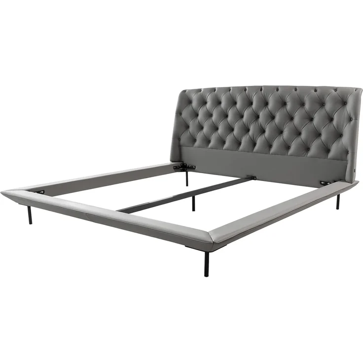 Polsterbettgestell Rafinata 180x200 cm Kunstleder Hellgrau – Bild 1