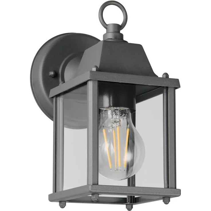 Landhausstil Außenwandleuchte MIRANDE, Wandlaterne Anthrazit, Höhe 22cm – Bild 2