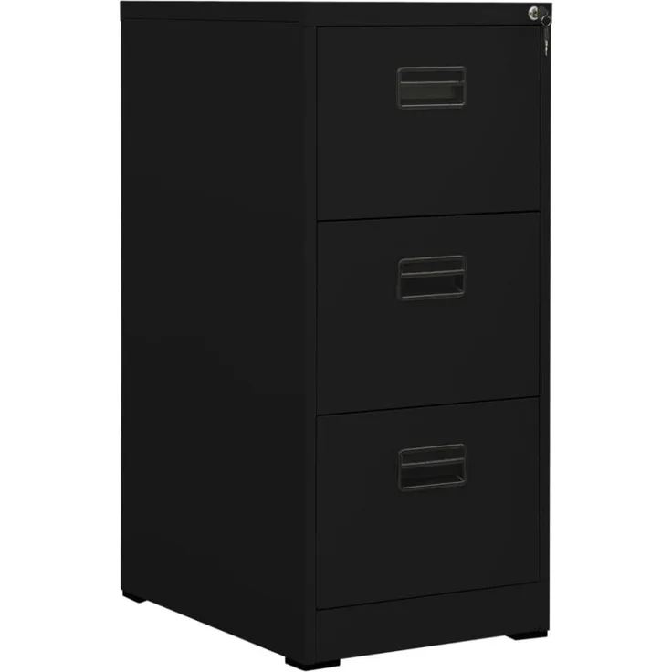 vidaXL Aktenschrank Schwarz 46x62x102,5 cm Stahl 336276
