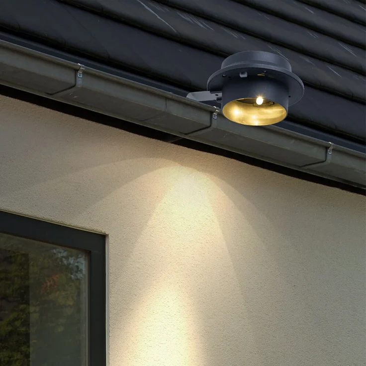 4er Set Solar-Dachrinnenleuchten, anthrazit, L 16 cm – Bild 6