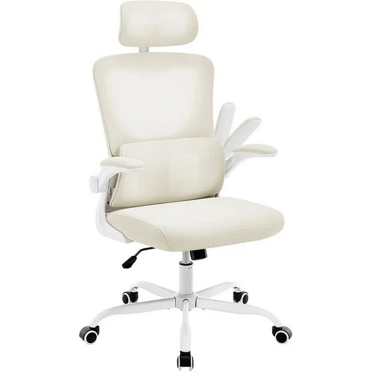 Woltu Bürostuhl (1 St), ergonomisch,Schaukelfunktion, Netzstoff, umkehrbare Armlehnen