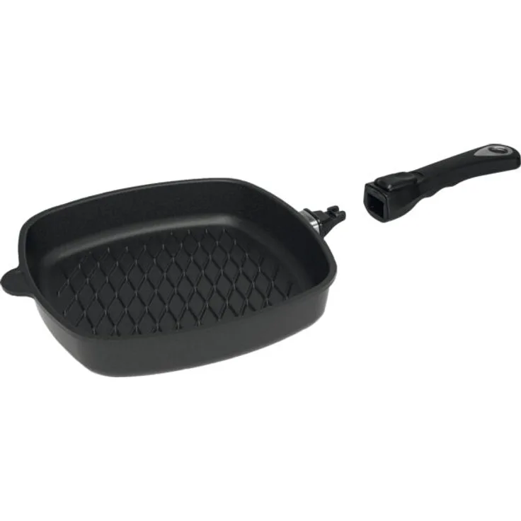 AMT GASTROGUSS Bratpfanne eckig, induktionsgeeignet, Länge: 28cm, schwarz
