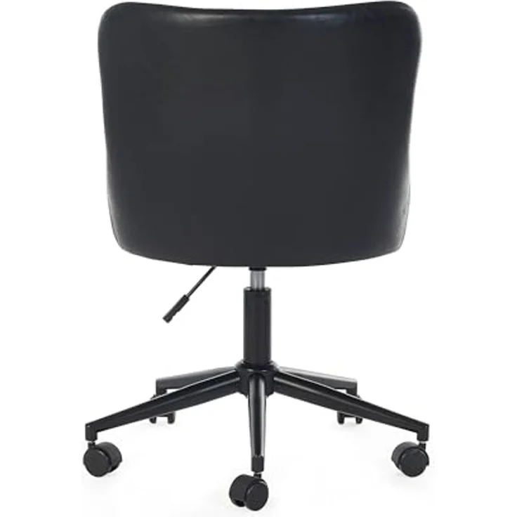 Julian Bowen Luxe Bürostuhl aus schwarzem Kunstleder, 52 x 60 cm – Bild 6