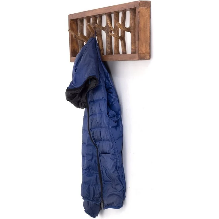 DESIGN DELIGHTS Wandgarderobe WANDGARDEROBE TREIBHOLZ UNIKAT, 80x22cm (BxH), Garderobe, Hakenleiste – Bild 2