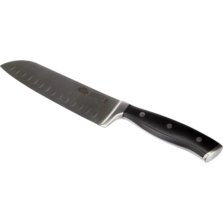 Ballarini 18787-180-0 Savuto Nero Santokumesser, Deutscher Edelstahl, 18 cm, schwarz