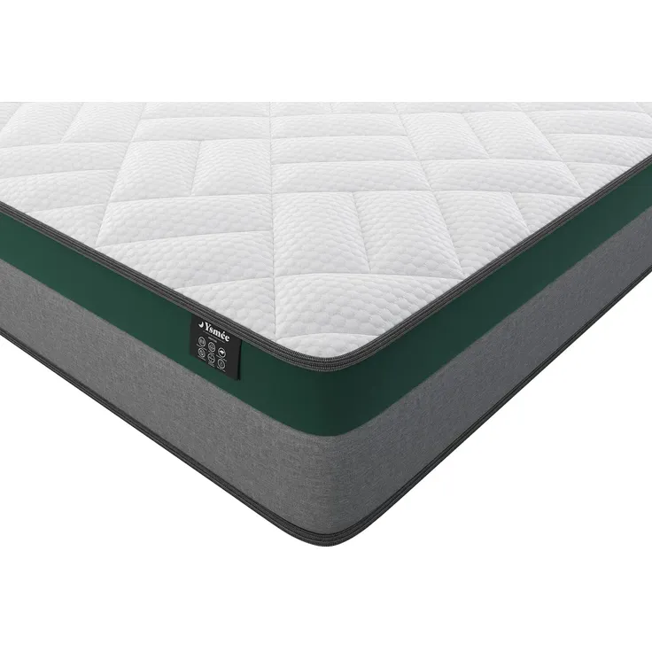 Vente-unique - PRESTIGE Set aus Matratze und Bettgestell Stoff Beige - B 90 cm x H 30 cm22 cm x L 190 cm – Bild 6