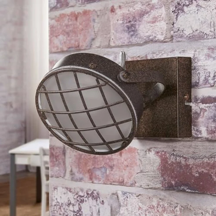 Lindby Strahler Tamin, Vintage Deckenstrahler aus braunem Metall, 1-flammig G9, ideale Spotlampe für Wohnzimmer und Büro – Bild 4