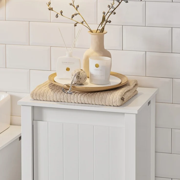 SoBuy BZR100-W Badunterschrank, MDF, Lackiert, Weiß, 45 x 85,5 x 35 cm – Bild 5