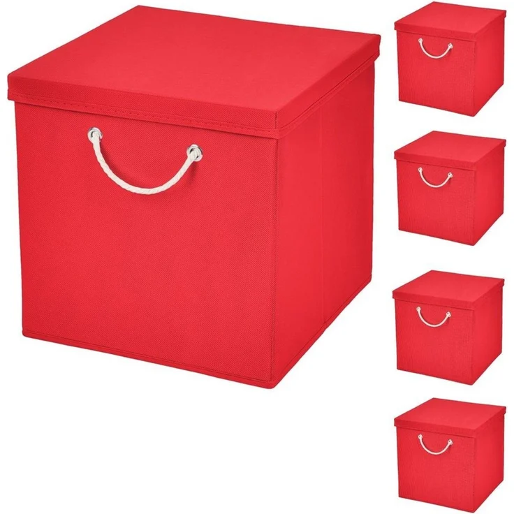 StickandShine Faltbox 5 Stück 30x30 cm perfekt für KALLAX – 19 trendige Farben zur Auswahl