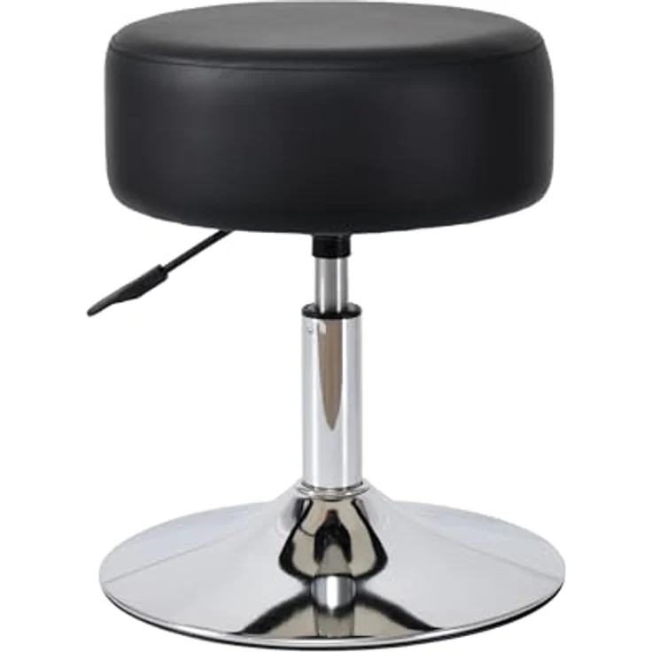 Duhome Hocker, Drehhocker Sitzhocker Rund Rollhocker Schminkhocker Höhenverstellbar – Bild 2