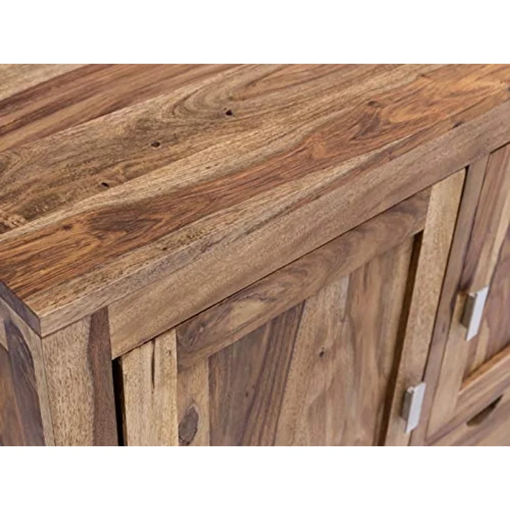 Waschtisch 80cm Akazie Massivholz braun Woodkings Laros Waschtischunterschrank Waschbeckenunterschrank Badmöbel 80x75x45 cm – Bild 4