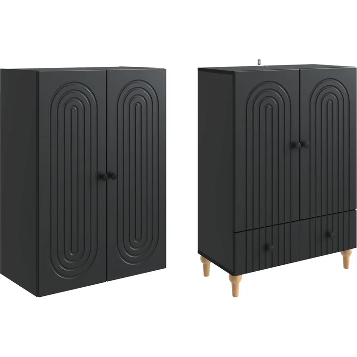vidaXL Schrankset 2 pcs 66 x 34,5 x 95 cm Holzwerkstoff 3416431 – Bild 3