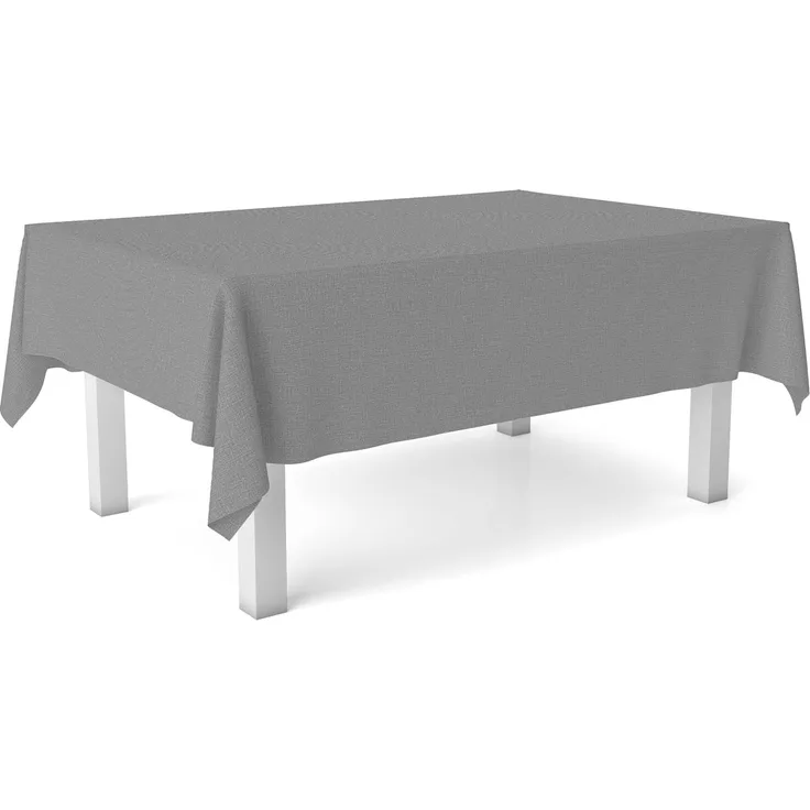 Martina Home Wachstuch-Tischdecke, TER, Grau, 140, rund