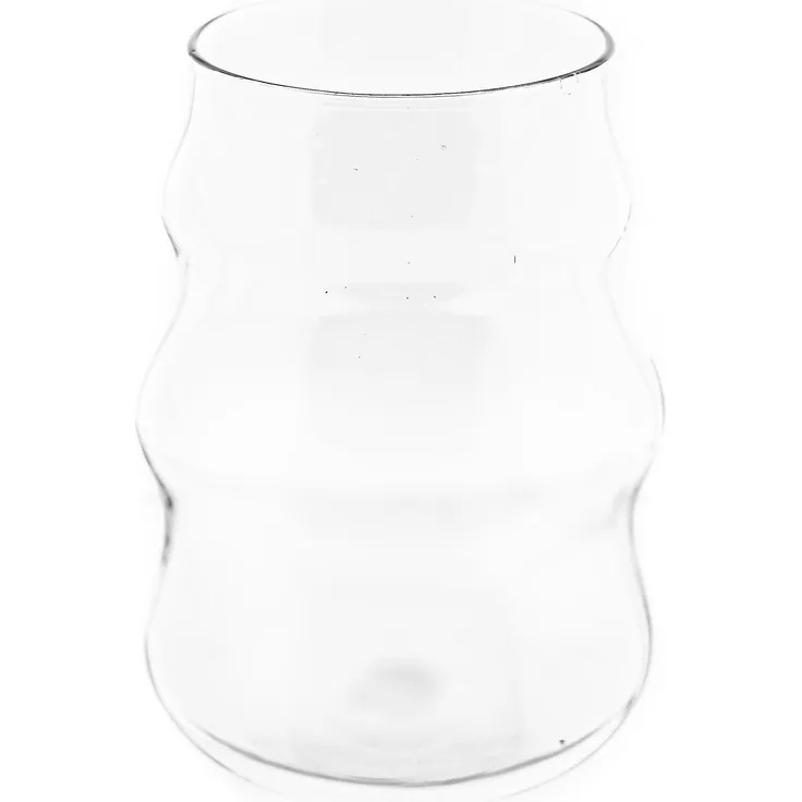 Mulex 2-Teilig Glas Wave Style Gläser Getränkebecher Cocktail- 500 ml