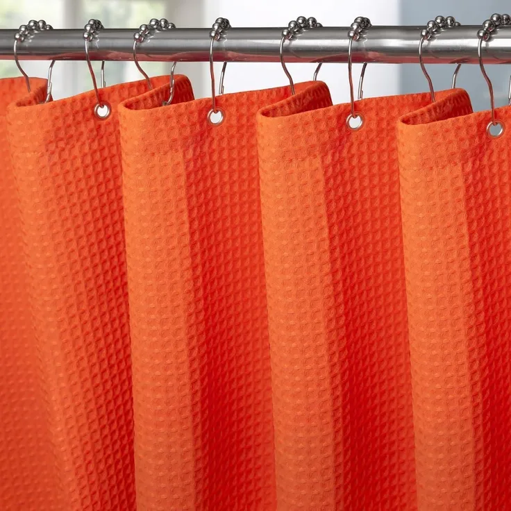 Duschvorhang Waffel Waffel - Orange H244 x B182 cm (1er Pack)