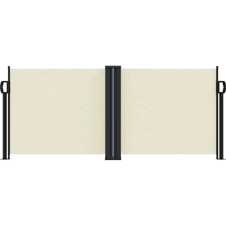 Seitenmarkise Ausziehbar, Balkon Sichtschutz Creme 100x1000 cm – Bild 3