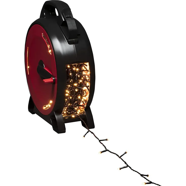 Konstsmide 3839-807 Lichterkette Außen EEK: E (A - G) über Netzteil Anzahl der Leuchtmittel 1000 LED (RGB) Bernstein beleuchtet Länge: 69 93 m mit Rollen