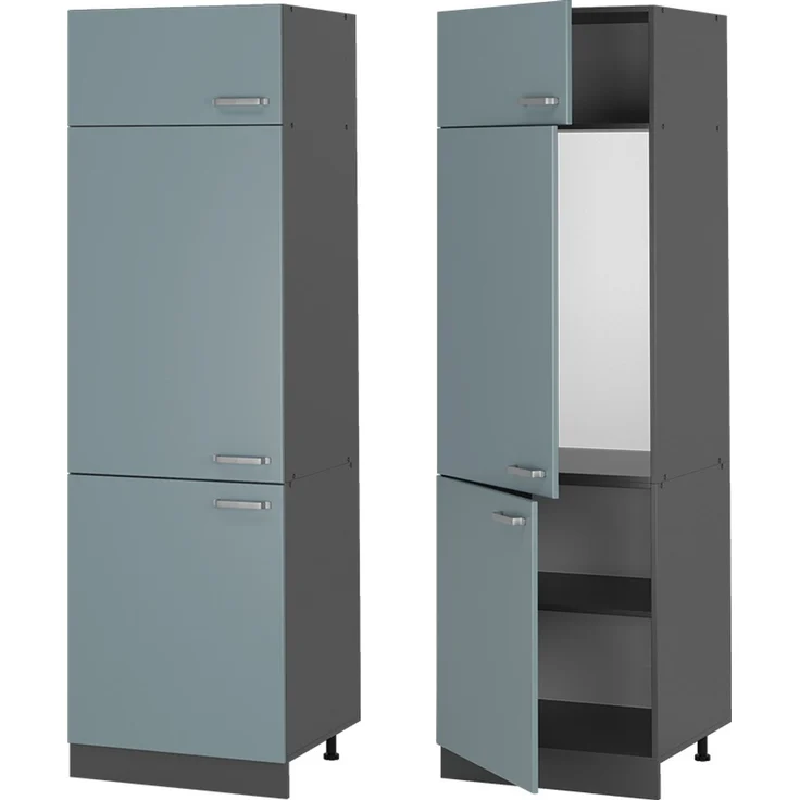Kühlumbauschrank R-Line Blau-Grau 60 cm Vicco – Bild 5