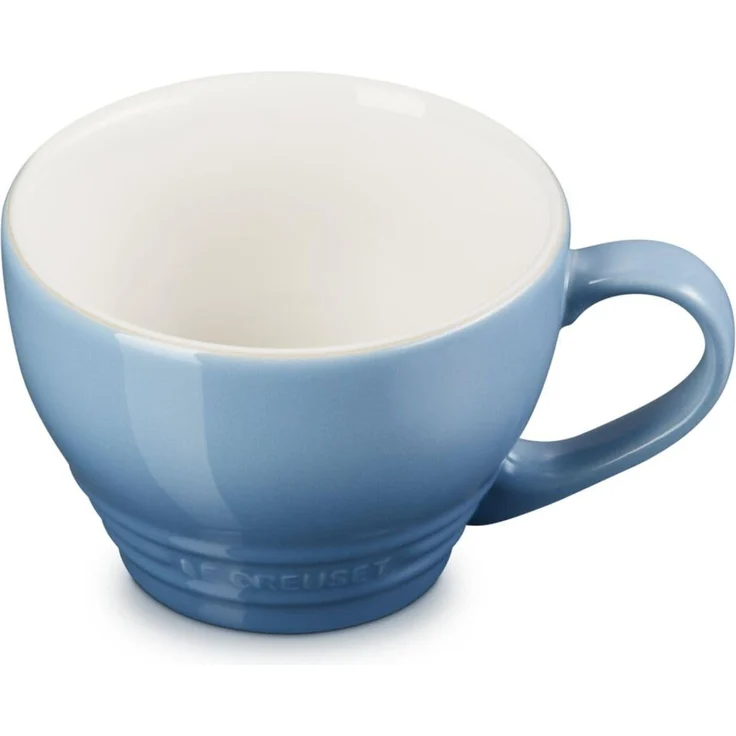LE CREUSET Große Cappuccino Tasse aus Steinzeug, 400 ml, Chambray, 70304404340002