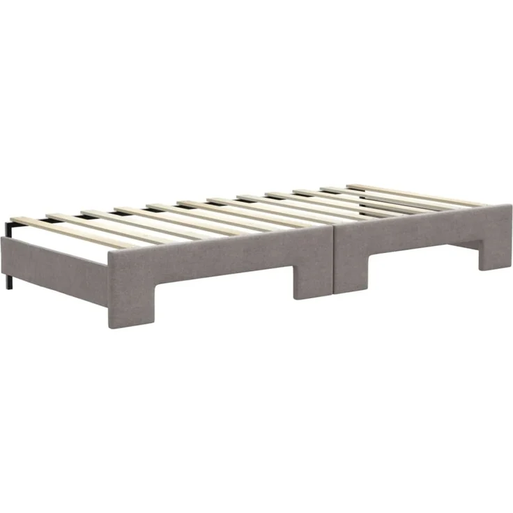 vidaXL Tagesbett Ausziehbar mit Schubladen Taupe 90x200 cm Stoff 3196635 – Bild 5