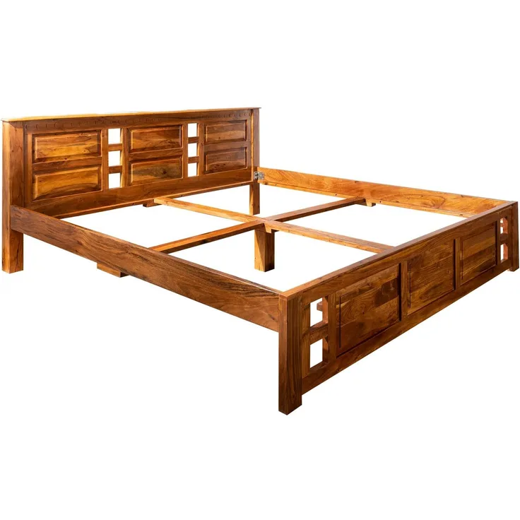 Bett Akazie 140x200x90 honig lackiert OXFORD #0251