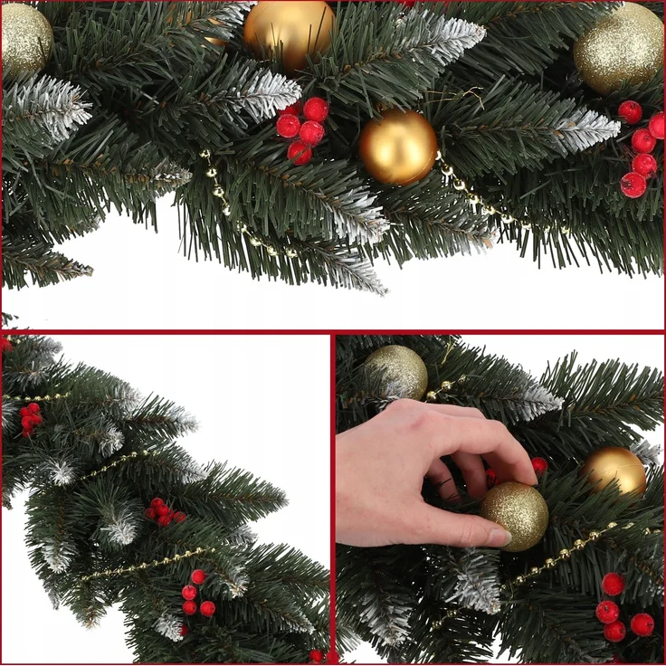 KADAX Weihnachtsbaumgirlande 110 cm verschneit – Bild 8