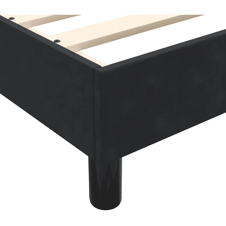 vidaXL Boxspringbett ohne Matratze Schwarz 140x220 cm Samt 3315875 – Bild 8