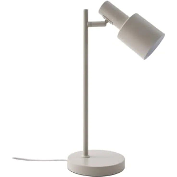 Lindby Tischlampe 'Ovelia', beige, Metall, E27 mit Schalter für Arbeitszimmer & Büro