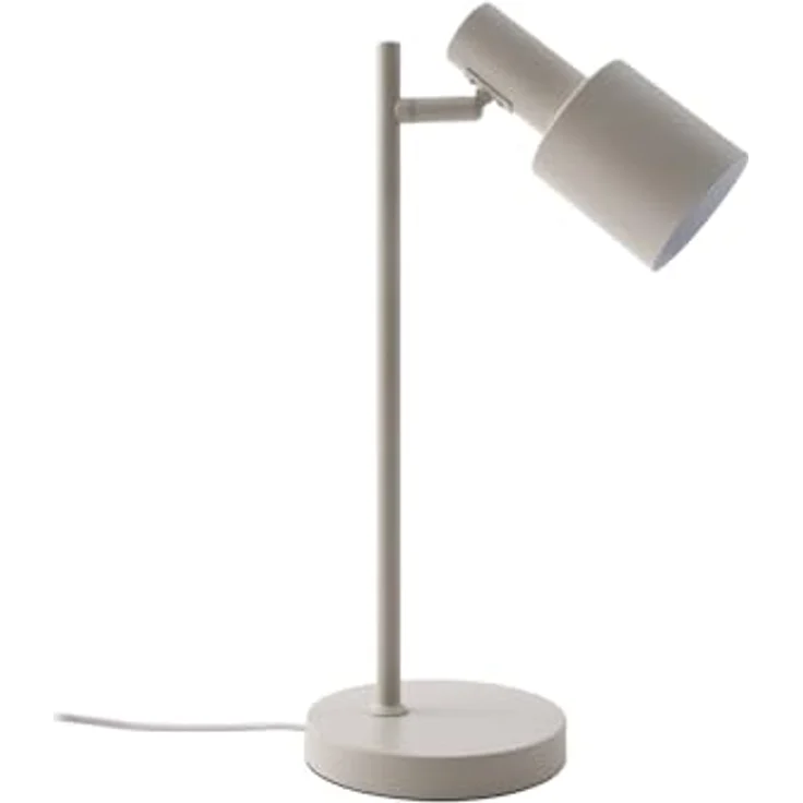 Lindby Tischlampe 'Ovelia', beige, Metall, E27 mit Schalter für Arbeitszimmer & Büro – Bild 1