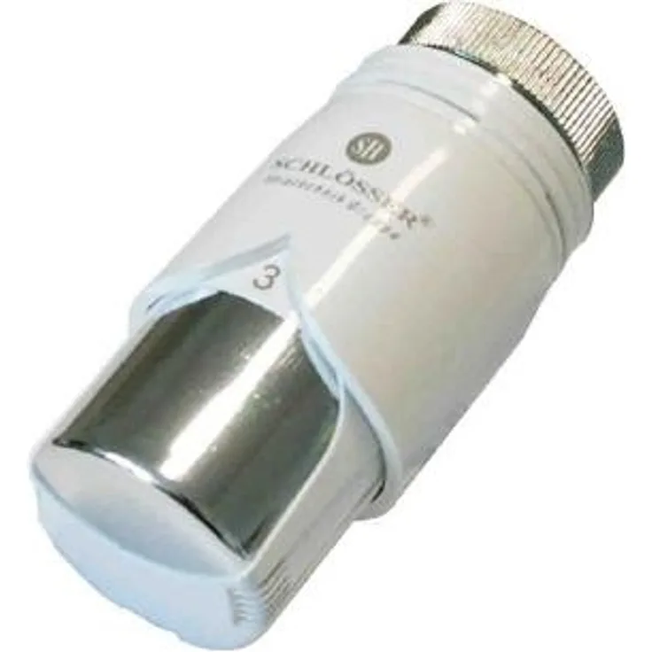 Schlösser Thermostatkopf Diamant Plus M30 x 1,5 Heimeier weiß/chrom 6001 00011
