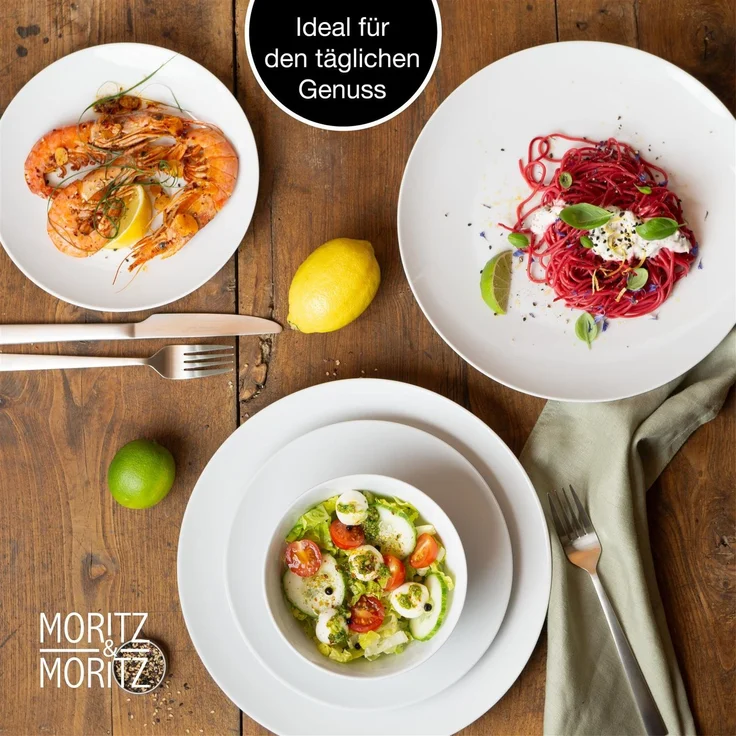 Moritz & Moritz BASIC 18tlg Geschirrset weiß – Bild 6