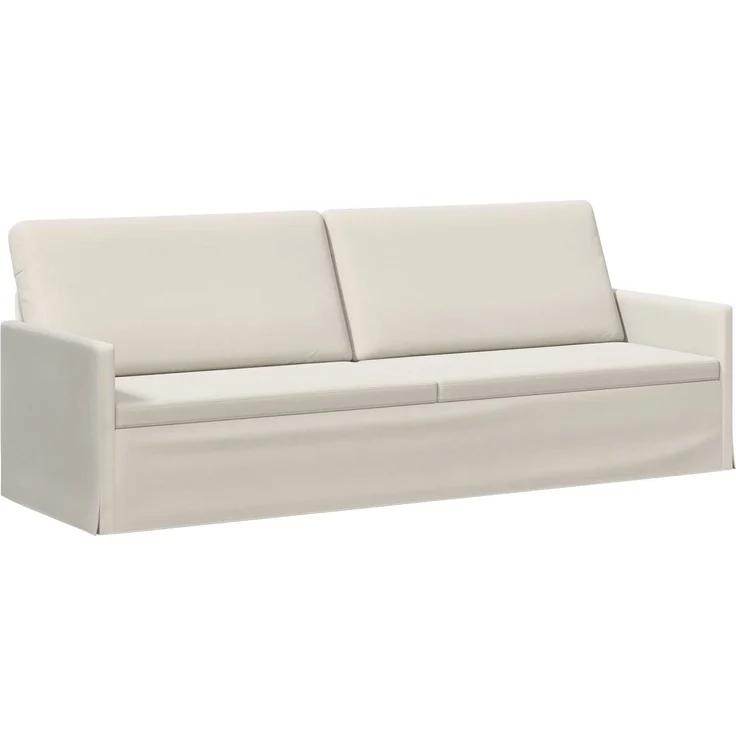 vidaXL 3-Sitzer Sofa Creme 220 x 81 x 82 cm Samt (V) 42041161 – Bild 1