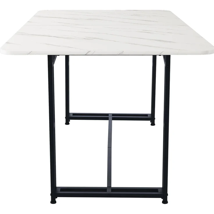 Merax 140cm Esstisch mit 4 Stühlen Set Esszimmer Sitzgruppe, Metallbeine,Essgruppe, (5-tlg), Samt, grau – Bild 8