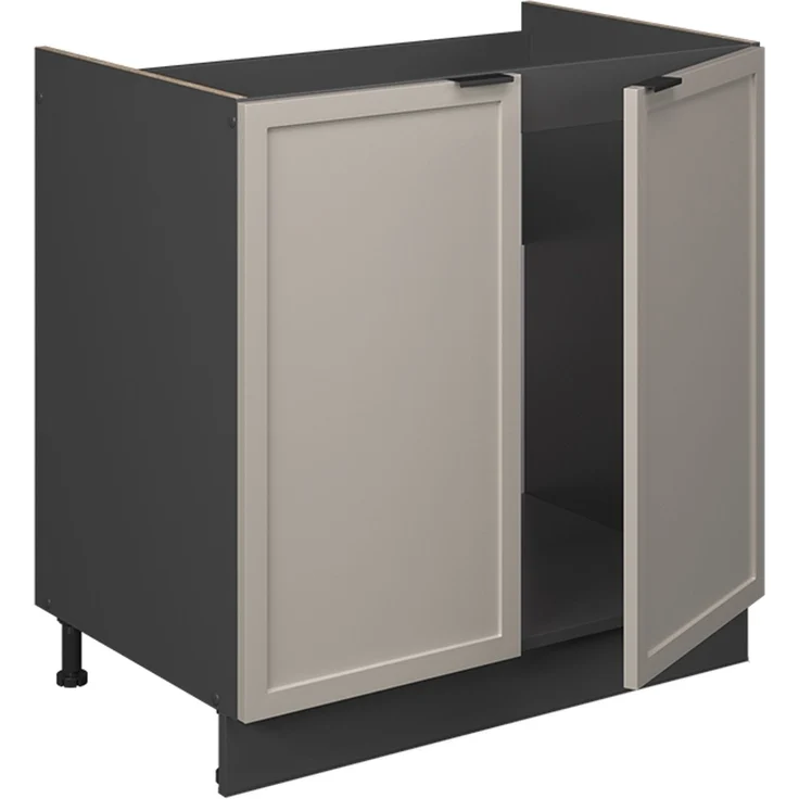 Spülenunterschrank Fame-Line GrauBeige 80 cm ohne Arbeitsplatte Vicco – Bild 4