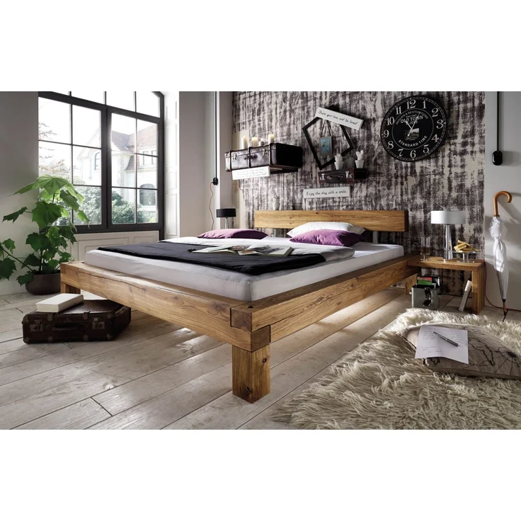 MSZ Design Nachtkommode Basel Eiche geölt Links und rechts verwendbar Natur 45x33x40 cm – Bild 2