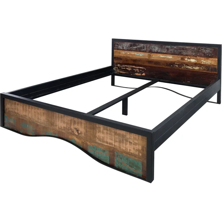 Bett Altholz 180x200 mehrfarbig lackiert INDUSTRIAL #108