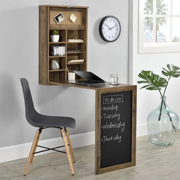 Wandtisch Holz Schreibtisch Tisch Regal Wand Klapptisch aus-klappbar – Bild 5