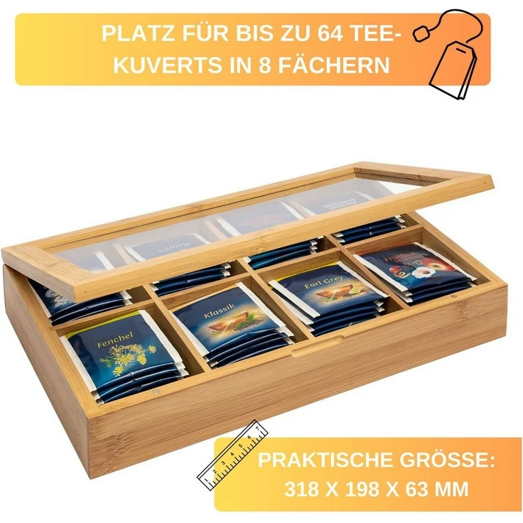 Thiru Teebox aus nachhaltigem Bambus - mit Magnetverschluss, Bambus – Bild 2